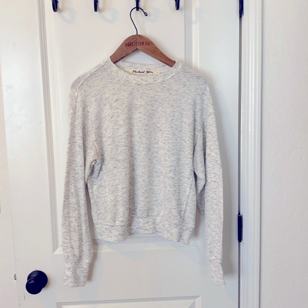 Michael Stars size small sweatshirt, white and black marled.